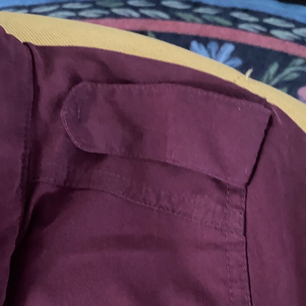 LAST CHANCE! Love Tree Burgundy Military Field Jacket - Picture 5 of 6